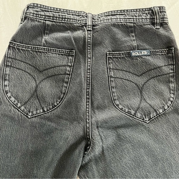 Rolla’s High Rise Wide-Leg Black Wash Jeans - Picture 8 of 12